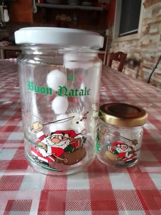Vasetti decorati natalizi. Vetro,