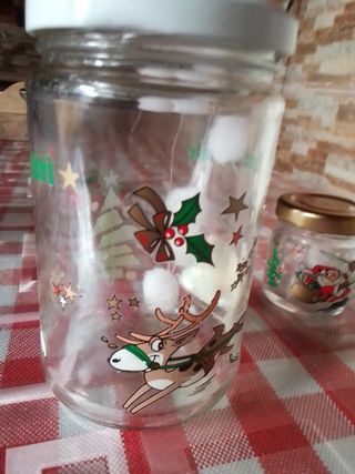 Vasetti decorati natalizi. Vetro,