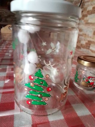 Vasetti decorati natalizi. Vetro,