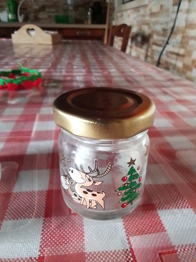 Vasetti decorati natalizi. Vetro,