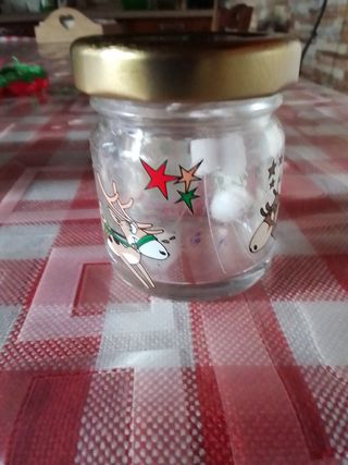 Vasetti decorati natalizi. Vetro,