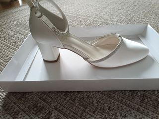 Zapatos de boda AVALIA blancos/marfil  con pedrerí
