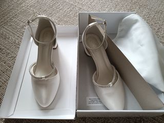 Zapatos de boda AVALIA blancos/marfil  con pedrerí