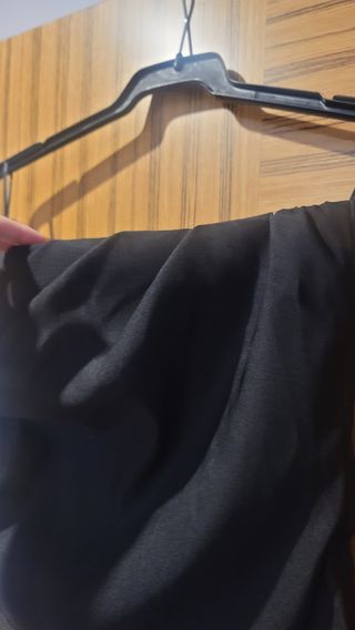 Top palabra de honor Zara fruncido negro