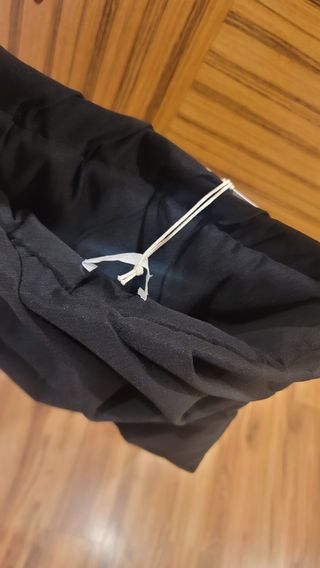 Top palabra de honor Zara fruncido negro