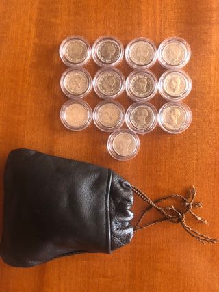 13 monedas plata 50 céntimos Alfonso XIII