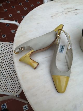 Zapatos Mauricio beige/amarillo talla 37