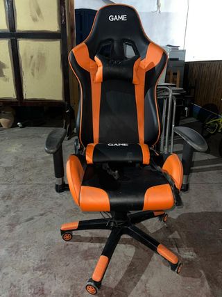 Silla Gamer GAME Naranja y Negra