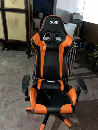 Silla Gamer GAME Naranja y Negra