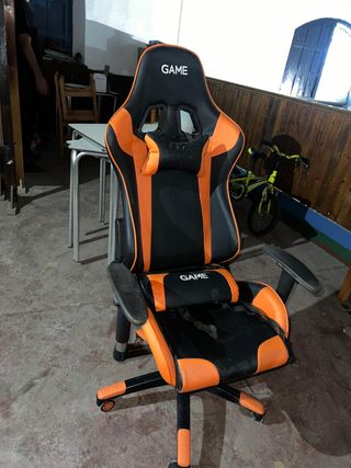Silla Gamer GAME Naranja y Negra