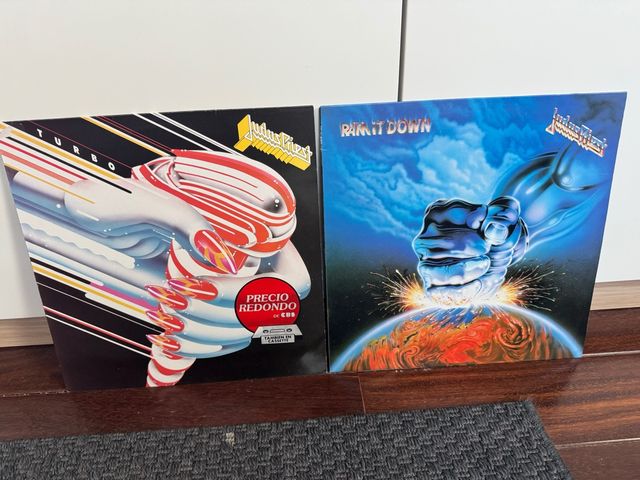 Lote 2 Vinilos Judas Priest: Turbo y Ram It Down