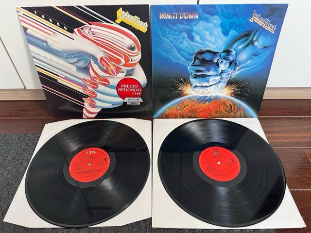 Lote 2 Vinilos Judas Priest: Turbo y Ram It Down