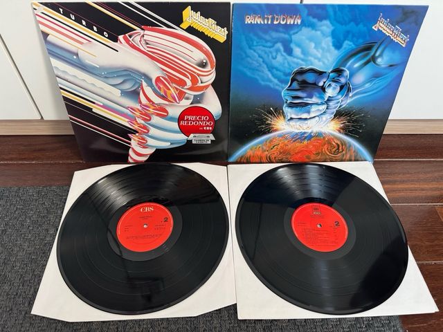Lote 2 Vinilos Judas Priest: Turbo y Ram It Down