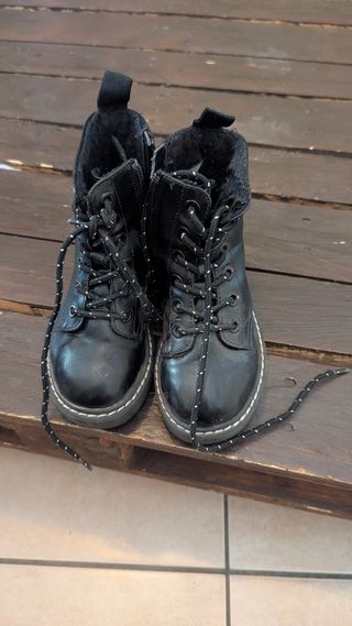 Scarpe bambina nere con lacci