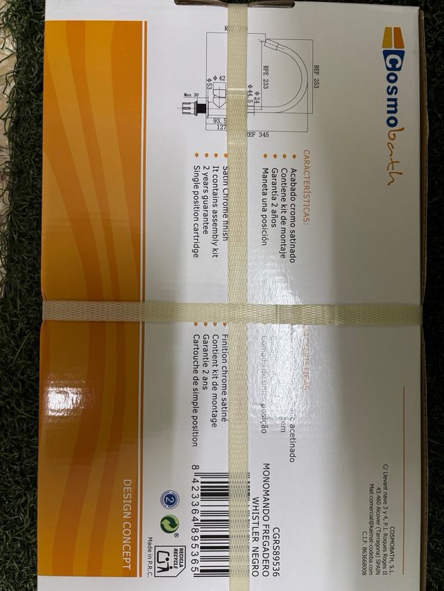 Grifo Cocina Cosmobaht Whistler Plata