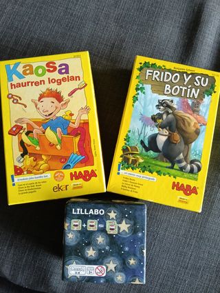 Lote 3 Juegos HABA: Kaosa, Frido y Lillabo