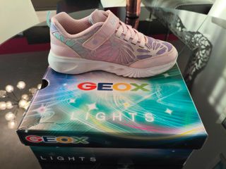 Zapatillas Geox Niña Luces Rosas Talla 38