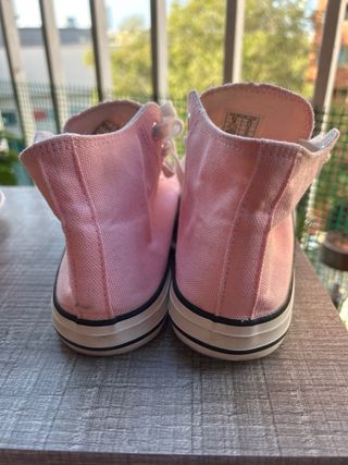 Zapatillas Converse Altas Rosas y Blancas -talla34