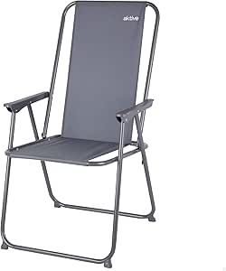 2 Sillas Camping Plegables Grises