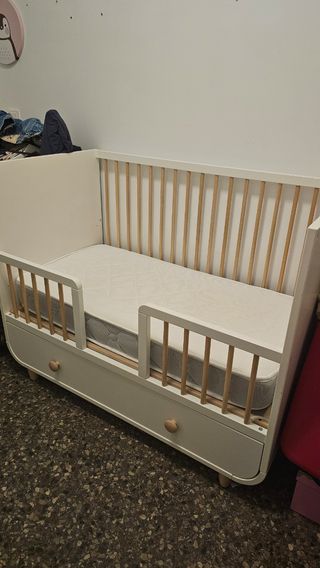 Cuna Myllra convertible Ikea + Colchón 
