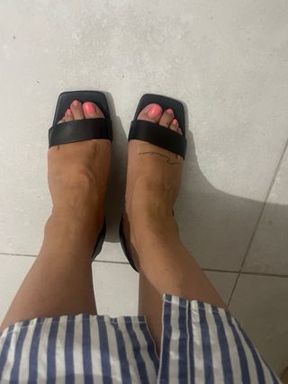Sandalias Zara Tacón Bajo Talla 35