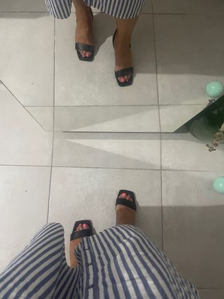 Sandalias Zara Tacón Bajo Talla 35