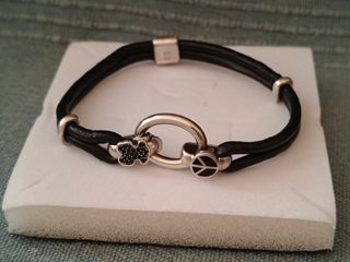 Pulsera Tous cuero Oso espinelas 
