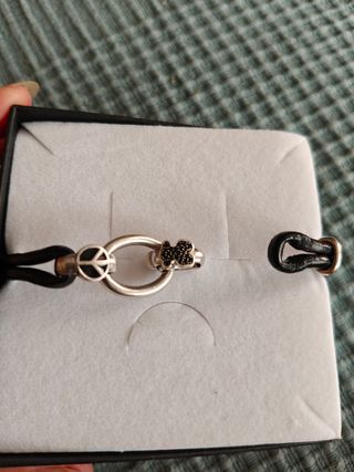 Pulsera Tous cuero Oso espinelas 