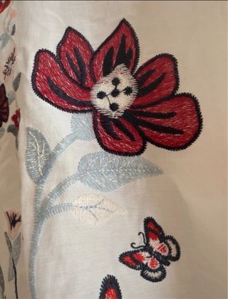 Camisa bordada Zara