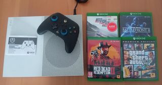 Xbox One S+cable  luz+ 4 Juegos+auriculares gaming