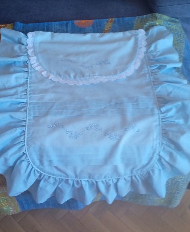 Borsa e trapunta blu per bambini