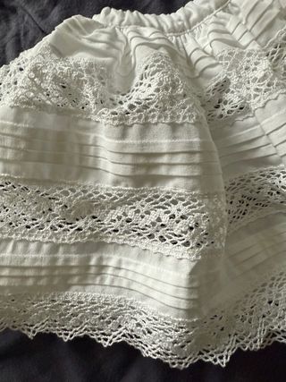 Falda traje regional blanca