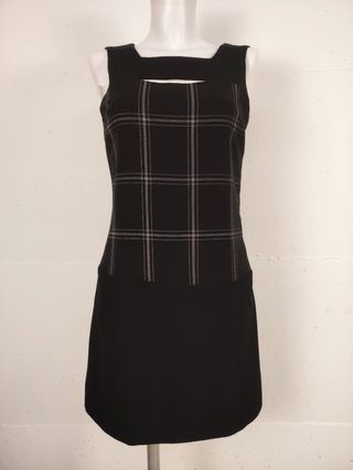 Abito smanicato donna autunno plaid