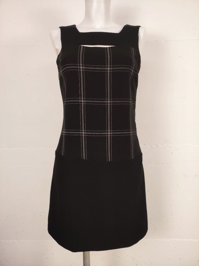 Abito smanicato donna autunno plaid