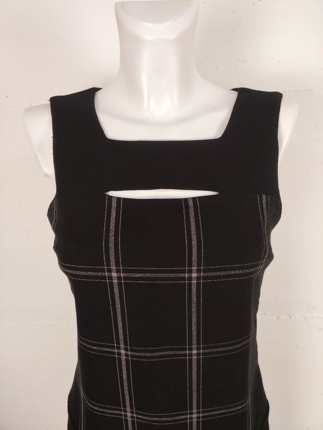 Abito smanicato donna autunno plaid