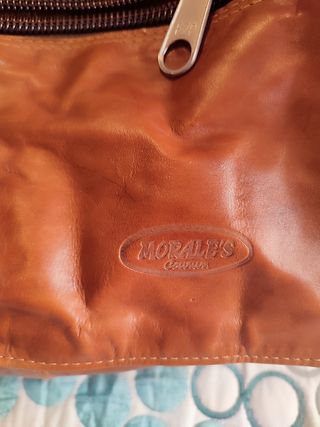 Bolsa de viaje de piel marrón