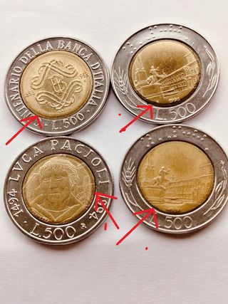 4 Lire 500 Bimetalliche - Errore?