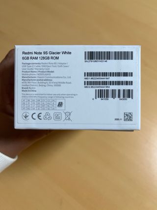 Xiaomi Redmi Note 9S 6G Blanco 