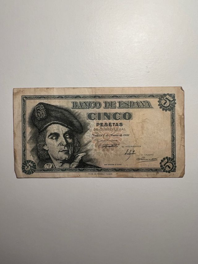 5 Pesetas 1948 Banco de España