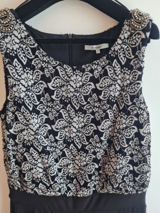 Mono fiesta plateado y negro
