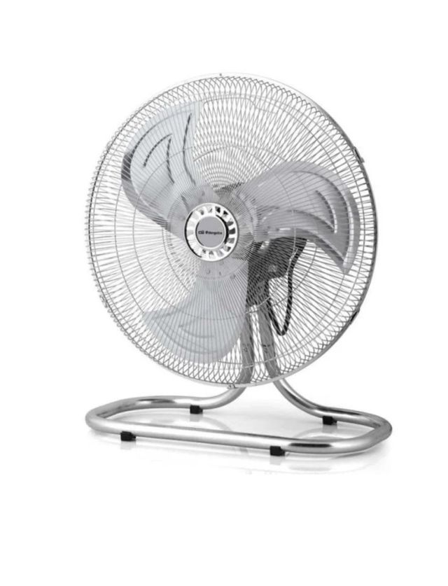 Ventilador de Pie Metálico Plateado