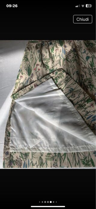 Gonna 100% lino foderata palloncino