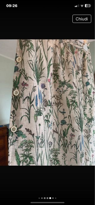 Gonna 100% lino foderata palloncino