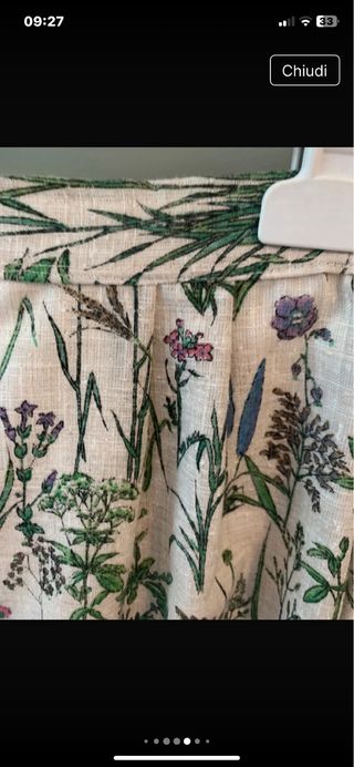 Gonna 100% lino foderata palloncino