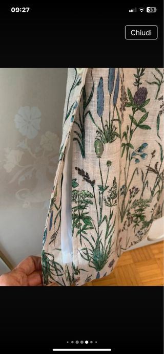 Gonna 100% lino foderata palloncino