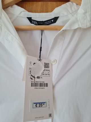 Camisa larga Zara 