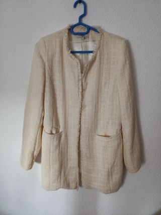Chaqueta Banana Republic Beige Tweed