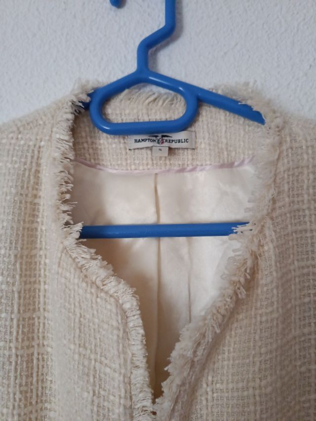 Chaqueta Banana Republic Beige Tweed