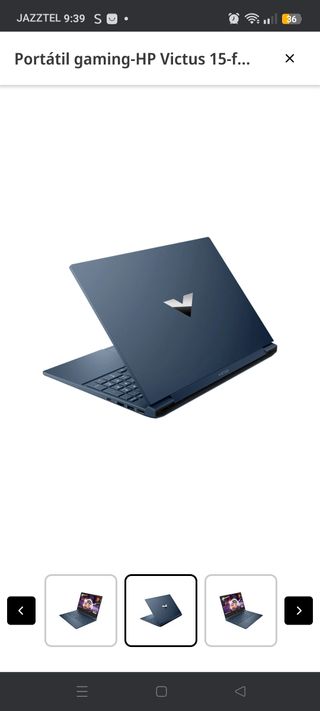 Portátil gaming HP Victus gris spacial