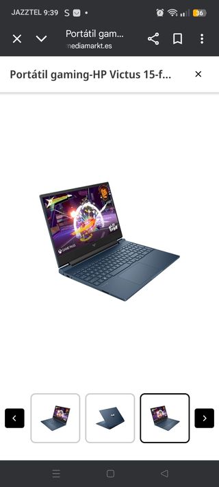 Portátil gaming HP Victus gris spacial